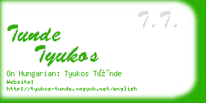 tunde tyukos business card